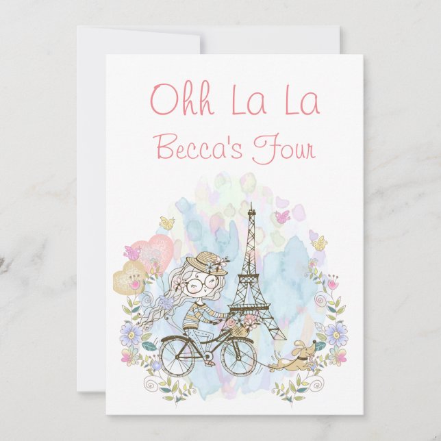 Invitation Oh La La Parisienne (Devant)