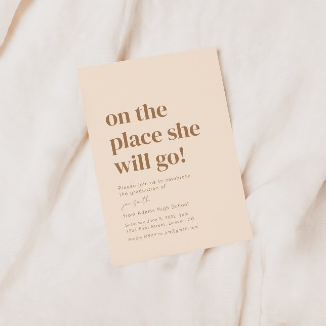 Invitation Oh Les Endroits Où Elle Va Aller À La Grande Fête  (Créateur téléchargé)