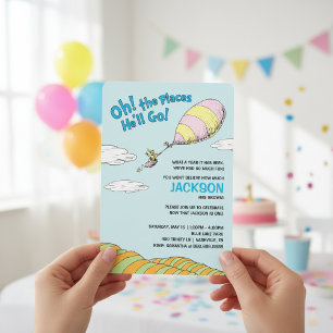 Invitation Oh, Les Endroits Où Il Va Aller ! - Premier annive