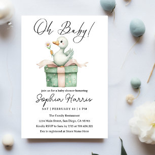 Invitation Oh mon Baby shower fille