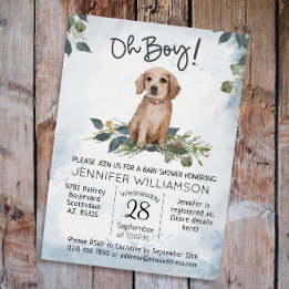 Invitation Oh mon Dieu ! Aquarelle de Chien de Chien de Chien