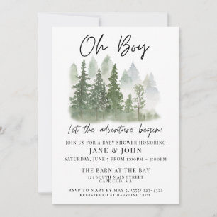 Invitation "Oh mon garçon, laissez l'aventure commencer" Baby