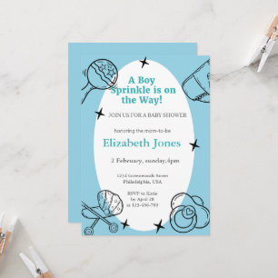 Invitation Oh mon garçon saupoudrer C'est un Baby shower garç