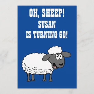 Invitation Oh Moutons Quelqu'un fête ses 60 ans