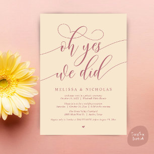 Invitation Oh oui nous l'avons fait Annonce de fuite moderne 