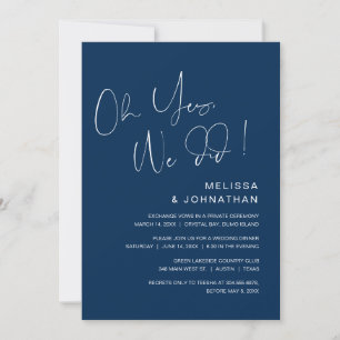 Invitation Oh oui, nous l'avons fait, Mariage Fuite de Noces,