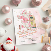 Oh Quel Amusant Rose Retro Père Noël Thématique Fi