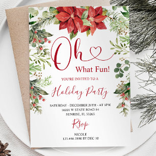 Invitation Oh Quel Amusement Noël Verdure Fête Fête