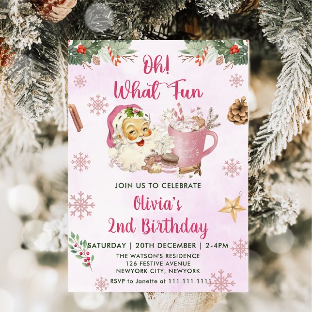 Invitation Oh! Quel plaisir Noël Cookie fête d'anniversaire (Créateur téléchargé)