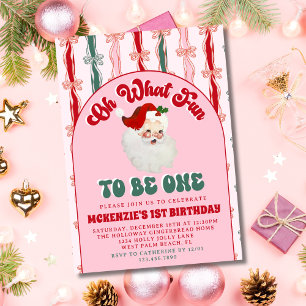 Invitation Oh Quel Plaisir Santa Rose Noël Premier Anniversai