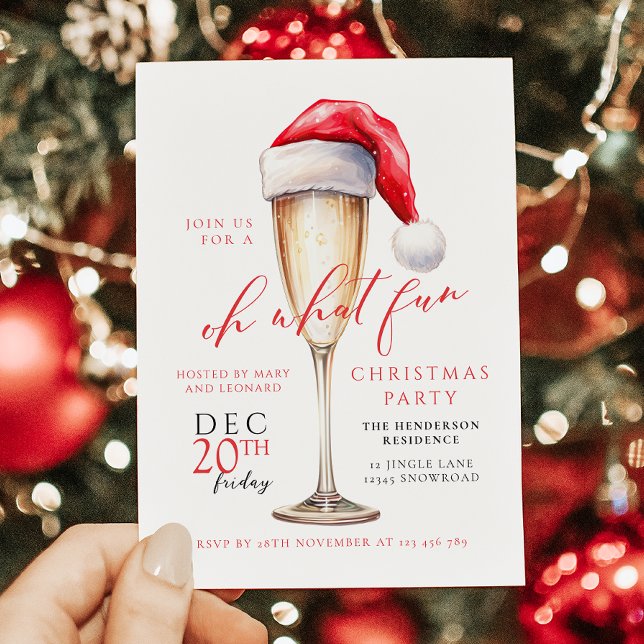 Invitation Oh, quelle fête de Noël amusante (Créateur téléchargé)