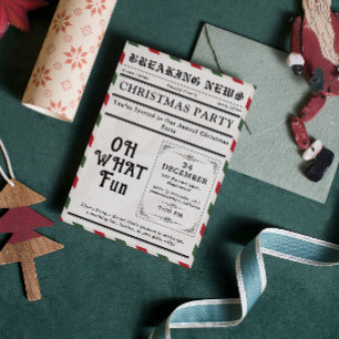 Invitation Oh Quelle Fête Journal de Noël Party