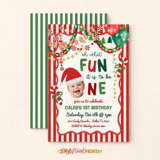 Invitation Oh Quelle Joie D'avoir Un Anniversaire De Noël