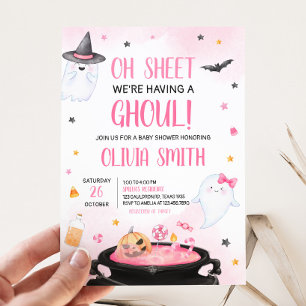 Invitation Oh Sheet Ghoul Baby shower d'Halloween