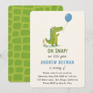 Invitation Oh Snap Anniversaire Alligator   Anniversaire de G