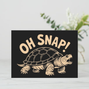 Invitation Oh Snap Blague de Tortue Carapace Drôle Sarcasique