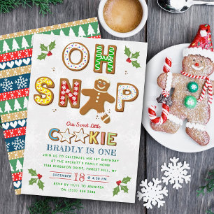 Invitation Oh, Snap ! Gingerbread Cookie N'importe quel âge A
