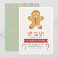 Oh Snap Gingerbread Homme Anniversaire de enfant