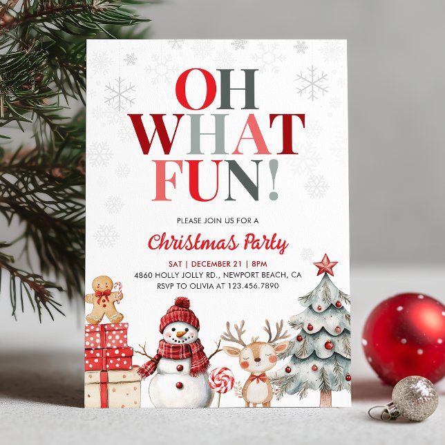 Invitation Oh What Fun Winter Wonderland Christmas Party (Créateur téléchargé)