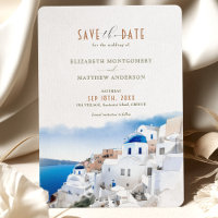 Oia Village Santorini Enregistrer La Date Mariage 