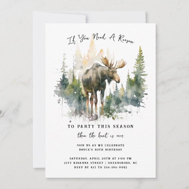 Invitation Oie | Chasse Thématique fête d'anniversaire (Devant)