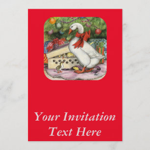 Invitation Oie de Noël