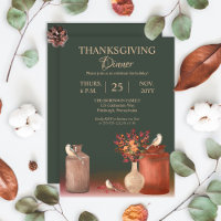 Oiseaux à l'aquarelle | Dîner de Thanksgiving Euca