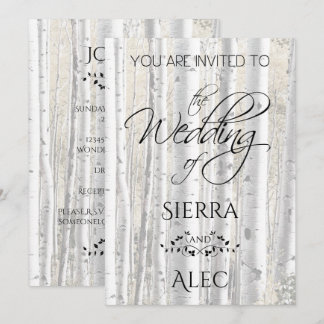 Invitation Oiseaux blancs défraîchis