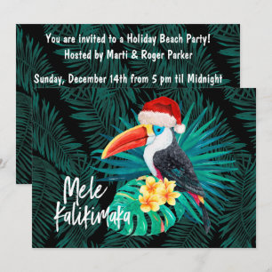 Invitation Oiseaux de la jungle tropicale Mele Kalikimaka