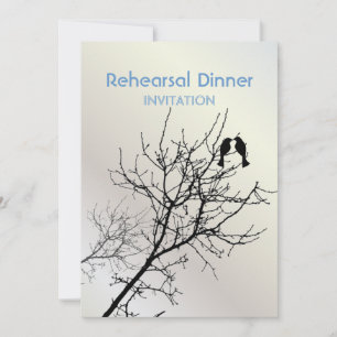 Invitation oiseaux de l'amour modernes mariage rustique à la