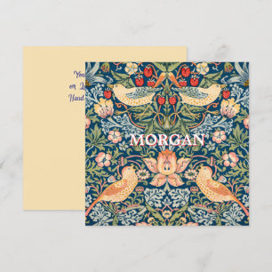Invitation Oiseaux mignons, Art Voleur de Fraises, Nom & Mess