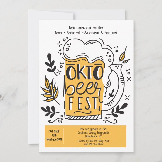 Invitation Oktoberfest (Devant)