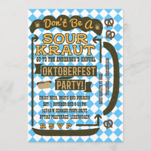 Invitation Oktoberfest Beer Funny Octobre Boisson Party