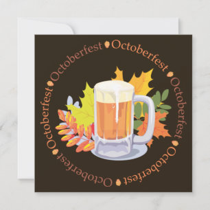 Invitation Oktoberfest dans l'Invitation ronde