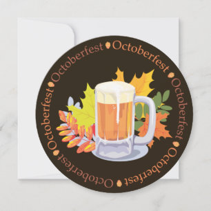 Invitation Oktoberfest dans l'Invitation ronde