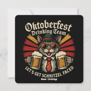 Invitation Oktoberfest Drinking Team Lets Obtenir Schnitzel F