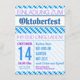 Invitation Oktoberfest en losange