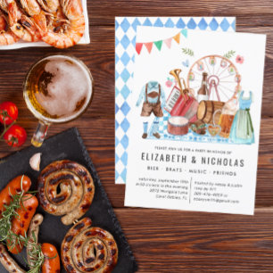 Invitation Oktoberfest Mariage de couples sous le signe de