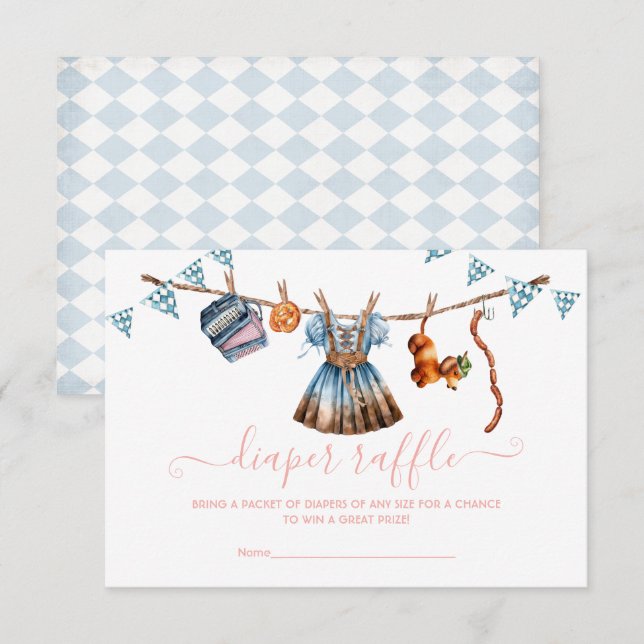 Invitation Oktoberfest Pretzel lederhosen tirage de couche (Devant / Derrière)