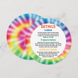 Invitation Old Hippie Hippie Tie Dye Détails de l'événement