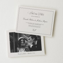 Old Money Wedding Save the Date