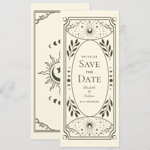 Invitation Olive Elegant Mystical Tarot Card Enregistrer la d