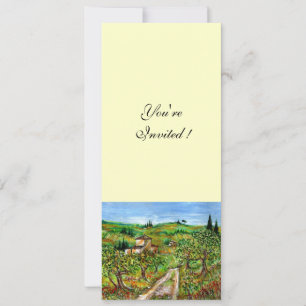 Invitation OLIVIERS EN TOSCANE, vert blanc