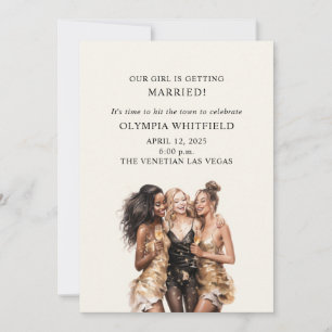 Invitation OLYMPIA Amis à la mode Bachelorette Party