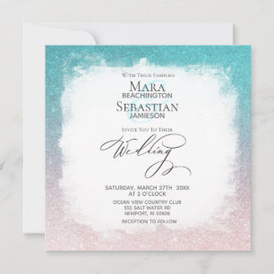 Invitation *~* Ombre Beach Parties scintillant Mariage AR4 te