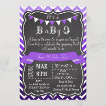 Ombre Chevron Chalkboard BabyQ violet