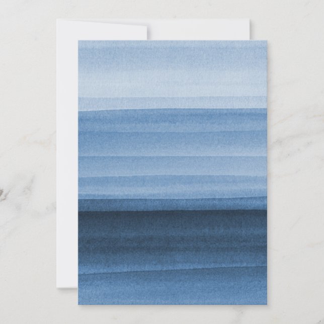 Invitation Ombre couleur bleu marine (Devant)