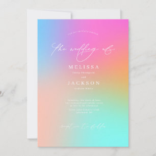 Invitation Ombre Mariage minimaliste écrit blanc