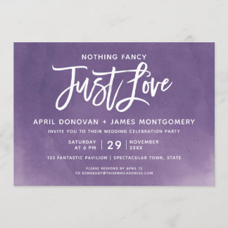 Invitation Ombre Rien De Fancy Just Love Brush Typographie