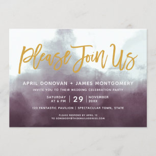 Invitation Ombre S'Il Vous Plaît Joignez-Vous À Nous Mariage 